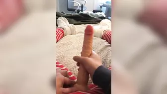 Perverted Moroccan mom gets her XXX strap-on ready to fuck hubby