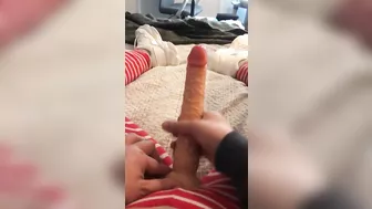 Perverted Moroccan mom gets her XXX strap-on ready to fuck hubby