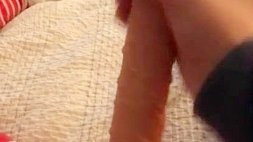 Perverted Moroccan mom gets her XXX strap-on ready to fuck hubby