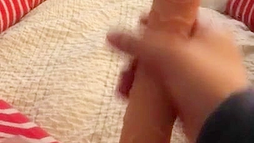 Perverted Moroccan mom gets her XXX strap-on ready to fuck hubby