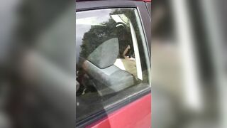 Hot Arab mom in XXX stockings touches boobs and masturbates in the car