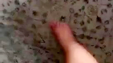 Young Arab woman shakes asshole filming herself doing XXX belly dance