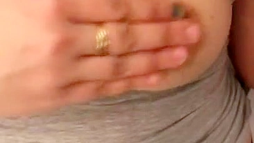 Egyptian mature invites guys to jerk off well to her XXX shaped boobs close-up