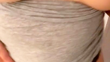 Egyptian mature invites guys to jerk off well to her XXX shaped boobs close-up