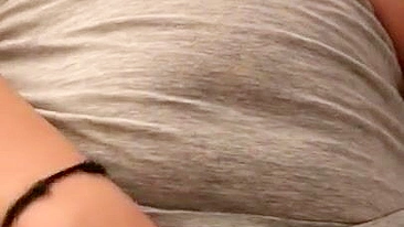 Egyptian mature invites guys to jerk off well to her XXX shaped boobs close-up