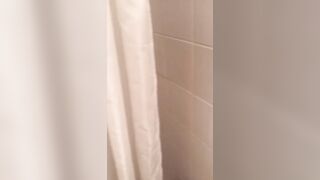 Lecherous Arab mom is captured naked in shower by the XXX cameraman