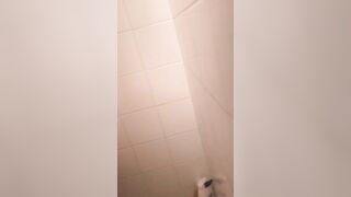 Lecherous Arab mom is captured naked in shower by the XXX cameraman