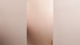 Lecherous Arab mom is captured naked in shower by the XXX cameraman