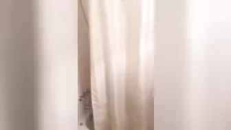 Lecherous Arab mom is captured naked in shower by the XXX cameraman