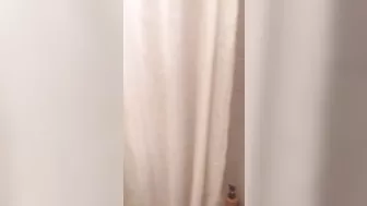 Lecherous Arab mom is captured naked in shower by the XXX cameraman