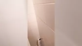 Lecherous Arab mom is captured naked in shower by the XXX cameraman