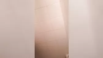 Lecherous Arab mom is captured naked in shower by the XXX cameraman