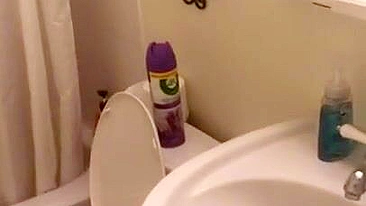 Lecherous Arab mom is captured naked in shower by the XXX cameraman