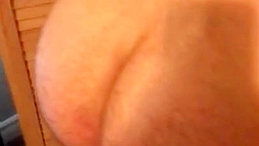 Husband moans when Egyptian mom slaps his big hairy bottom in XXX porn