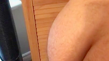 Husband moans when Egyptian mom slaps his big hairy bottom in XXX porn