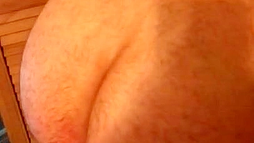 Husband moans when Egyptian mom slaps his big hairy bottom in XXX porn