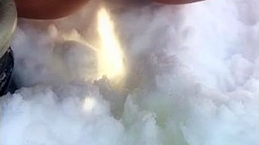 Pissing on show is XXX dream of Muslim mom who does it till last drop