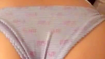 Mom in hijab and panties moves rear like there's XXX fuckstick in pussy