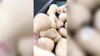 Perverted Algerian mom chooses veggies to tease her XXX pussy with