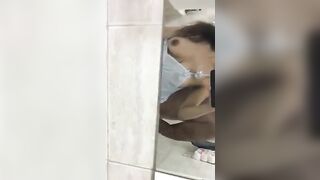 Amateur Palestinian lassie gets her XXX cunt plowed from behind in the bathroom