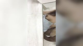 Amateur Palestinian lassie gets her XXX cunt plowed from behind in the bathroom