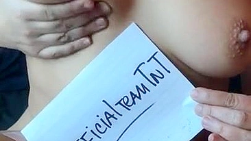 Chesty Turkish mom advertises natural tits with hard nipples in short XXX clip