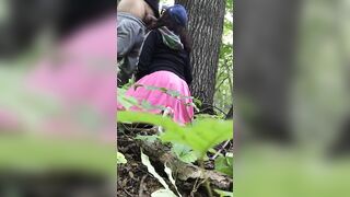 Slow oral XXX sex with sweet Arab girl in wilderness of the forest