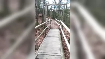 Shy Syrian mom in hijab is coerced into a XXX blowjob in the woods