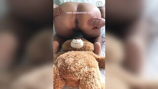 Arab mom in top masturbates pussy with the XXX help of a teddy bear