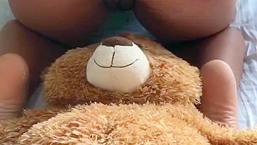 Arab mom in top masturbates pussy with the XXX help of a teddy bear