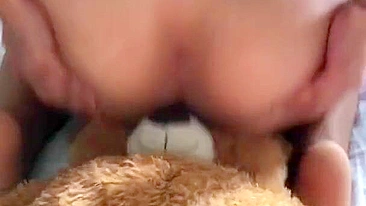Arab mom in top masturbates pussy with the XXX help of a teddy bear