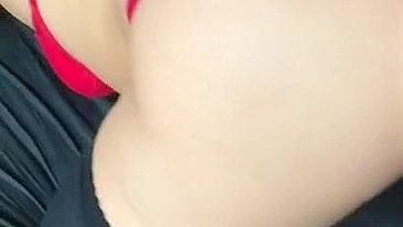 Money makes mom in red hijab and lingerie expose her XXX body parts