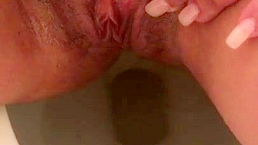 Naked Arab mom in hijab pisses missing toilet in fetish XXX porn close-up