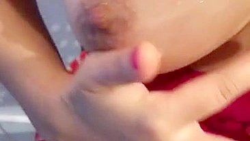 Slutty Arab mom enjoys taste of XXX sperm all over her perky tits