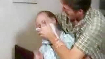 Perv dad passed out daughter with chloroform and uses her while mom sleep