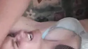Step daughter beaten and brutally fucked by drunk father while mom on worked