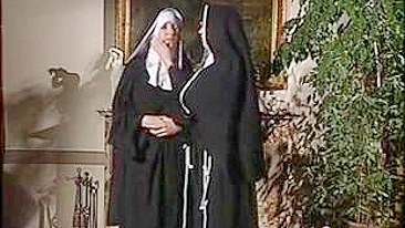 Sinful lesbian nuns in the church finger and suck each others pussy and ass hole