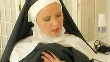 Sinful nuns taking care of injured man but hard boner distracted them