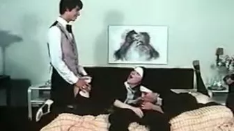 Nympho sinful nuns from 1970s hard fucked with hotel service staff