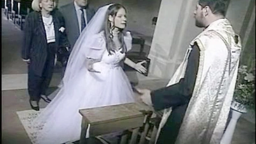 Naughty priest with slutty-soul took advantage of bride on her wedding day