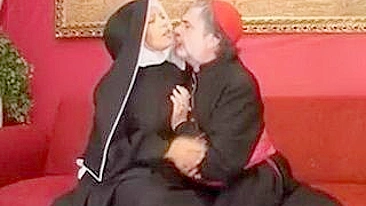Pushy priest with slutty-soul knows what he need from this hot sinful nun