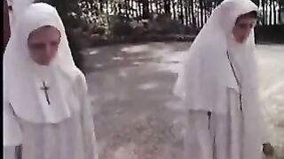 Sinful nuns brutallity fuck, submissive slut punished in lezdom threesome! Vitage XXX