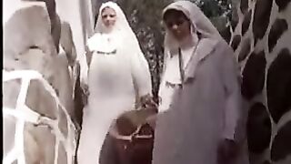 Sinful nuns brutallity fuck, submissive slut punished in lezdom threesome! Vitage XXX