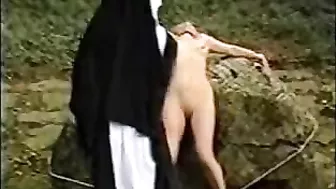 Punish novice nuns, humiliated stripped whipped tits punished & made to cum