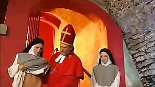 Dirty priest punish sinful nun in basement church