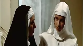 Hot sinful nun lesbians love kissing and licking their wet holes