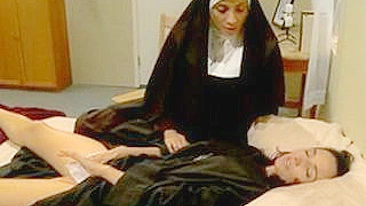 Sinful nun sister is devoted to one religion: lesbian sex