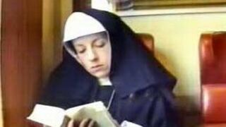 Kinky sinful nun shame the church by fucking hard on the train