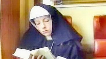 Kinky sinful nun shame the church by fucking hard on the train
