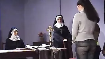 Hour of penitence at infamous monastery with kinky sinful nuns